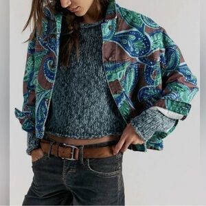Free people We The Free Opal Swing Printed Denim Jacket